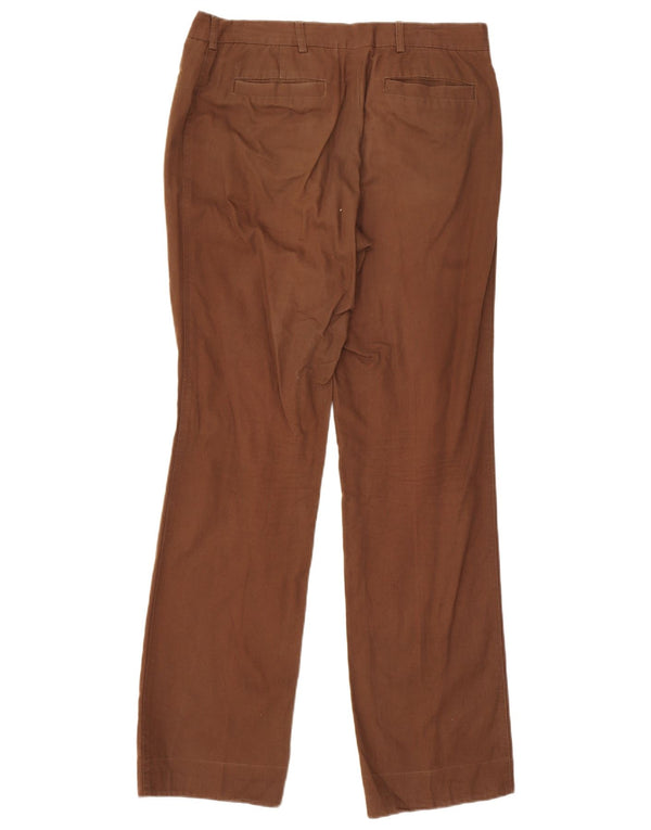 Calça feminina vintage bootcut casual W32 L33 algodão marrom