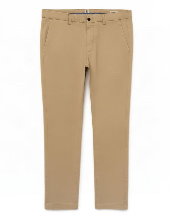 Calça Chino Slim Masculina Gap W34 L30 Algodão Bege