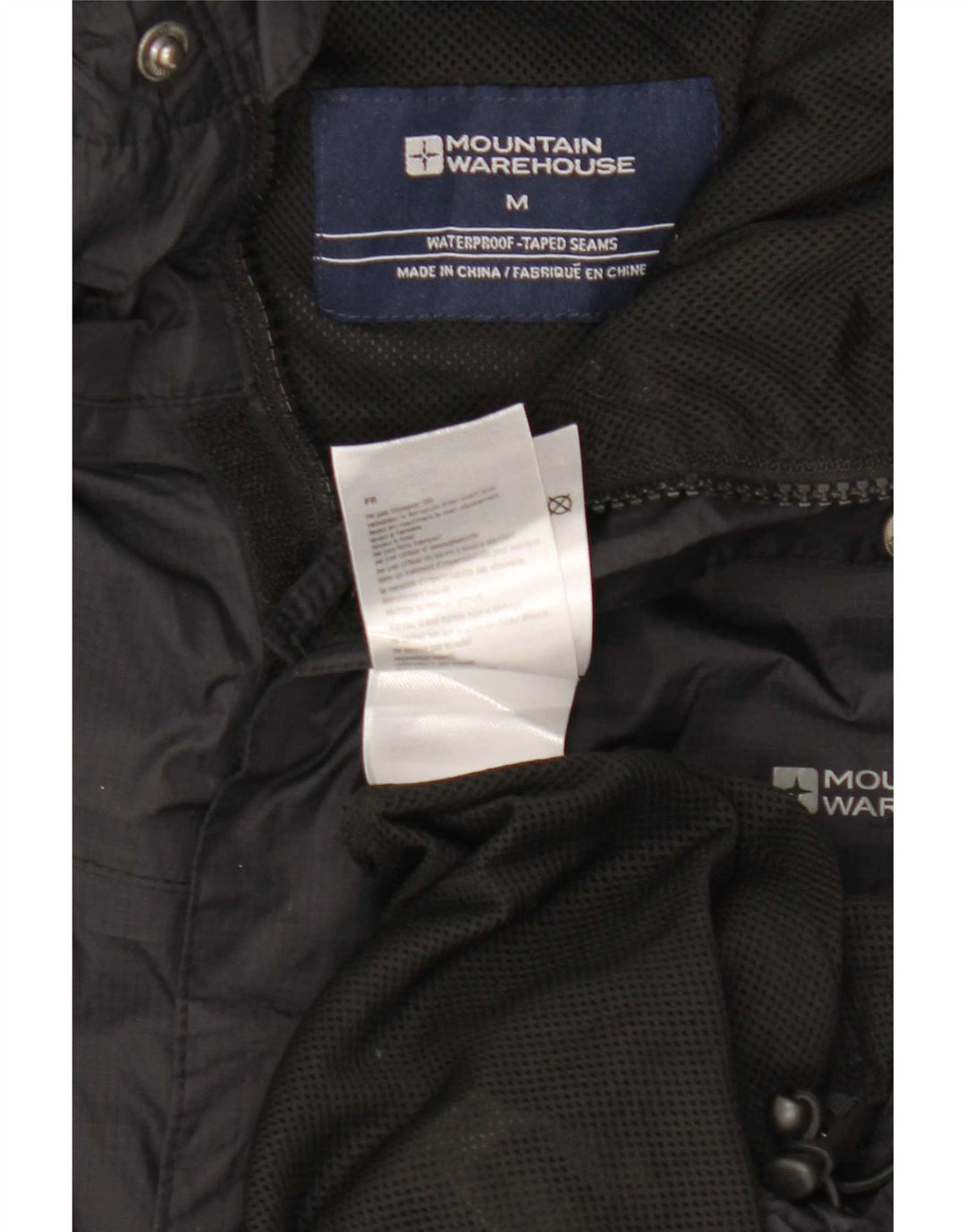 Mountain Warehouse Mens Jaqueta impermeável com capuz UK 38 Nylon preto médio