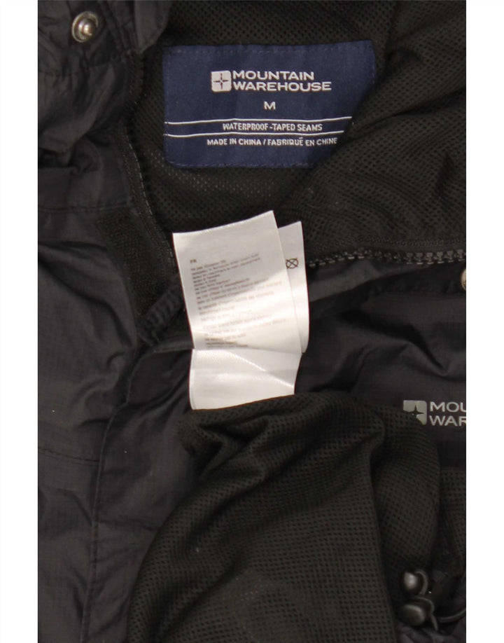 Mountain Warehouse Mens Jaqueta impermeável com capuz UK 38 Nylon preto médio