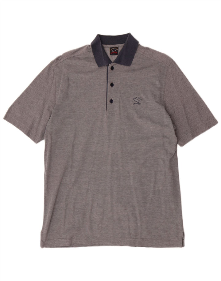 Camisa polo masculina PAUL & SHARK cinza médio