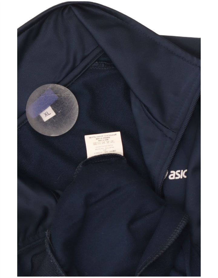 Asics Womens Tracksuit Top Jacket UK 18 XL azul marinho poliéster