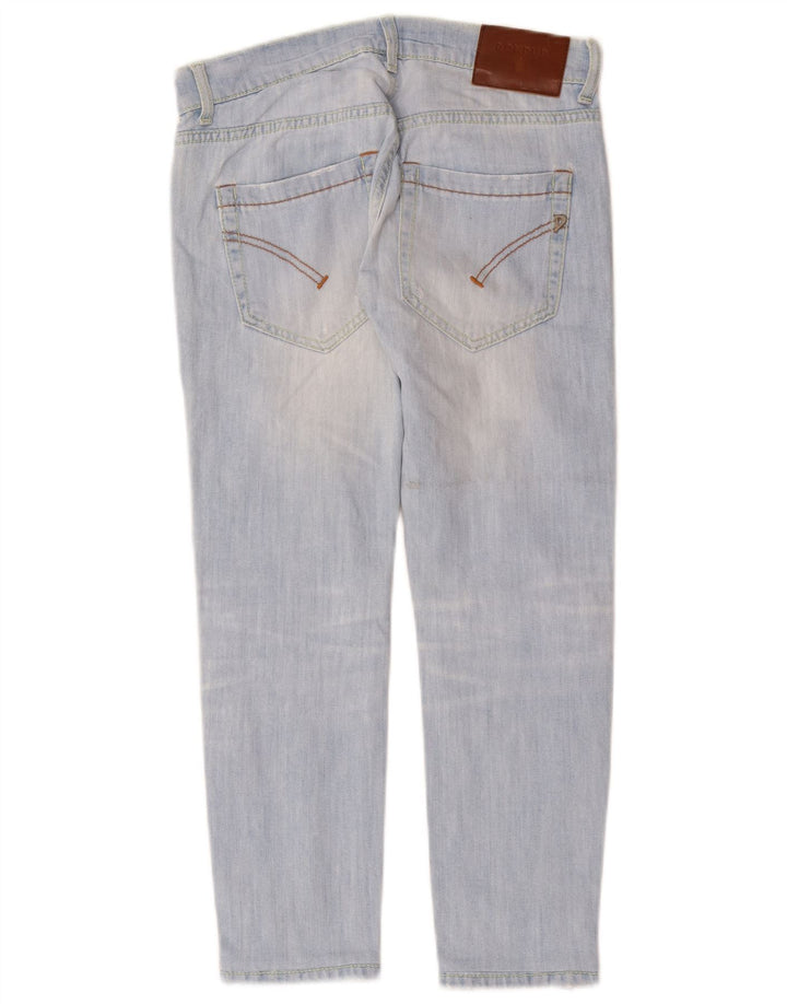 Dondup Jeans feminino slim desgastado W26 L25 algodão azul