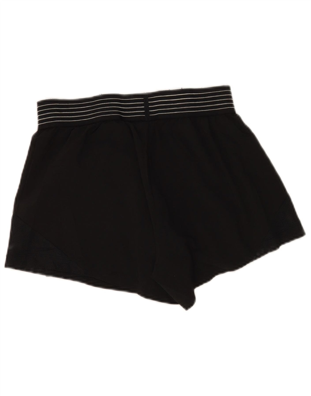 Shorts esportivos femininos Nike Dri Fit UK 8 pequenos poliéster preto