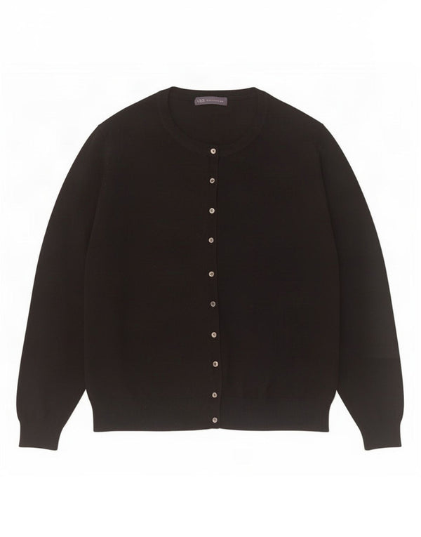 Suéter cardigã feminino Marks & Spencer UK 20 2XL viscose preta