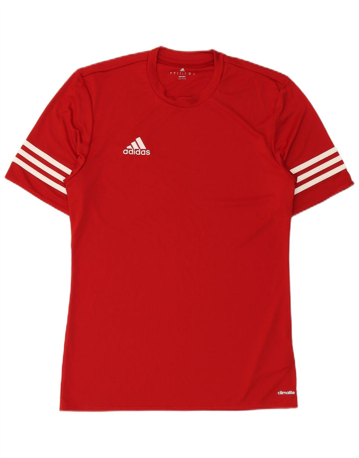 Camiseta Adidas Masculina Climalite Top Pequeno Poliéster Vermelho