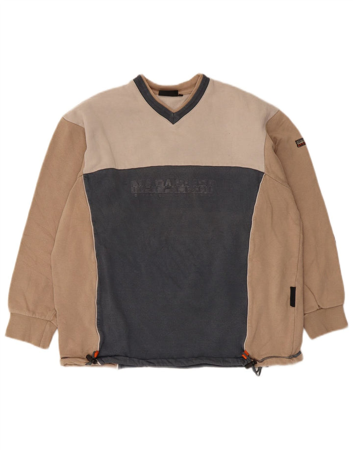 Moletom gráfico masculino Napapijri Jumper XS multicolorido Colourblock