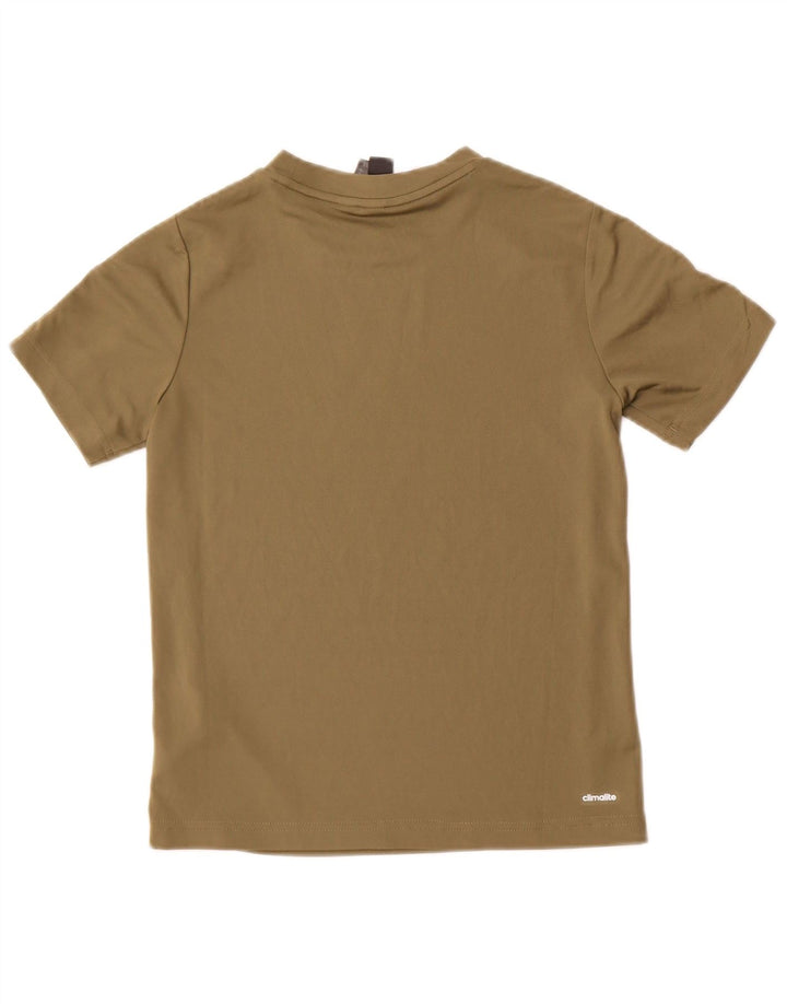 Adidas Boys Climalite Camiseta Top 9-10 Anos Cáqui Poliéster