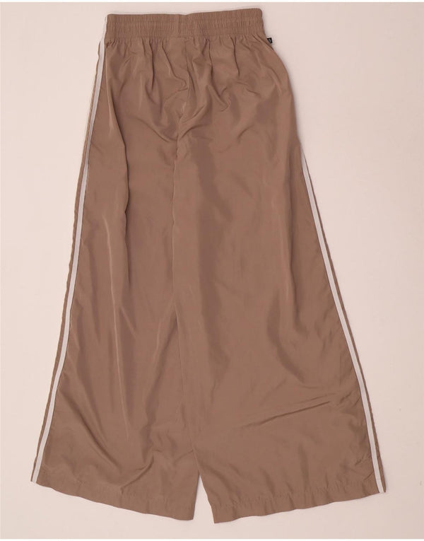 Calça de treino Adidas feminina com perna larga Reino Unido 8/10 Pequeno Bege