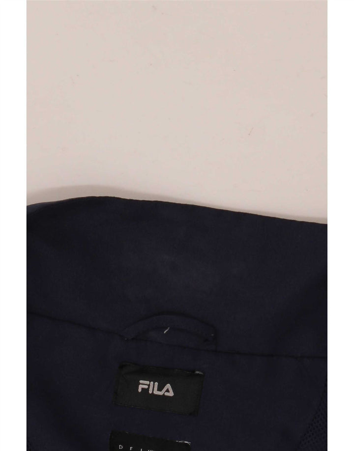 Jaqueta bomber masculina Fila Loose Fit UK 38 poliéster listrado azul marinho médio