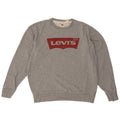 Levi's moletom gráfico masculino jumper médio cinza manchado