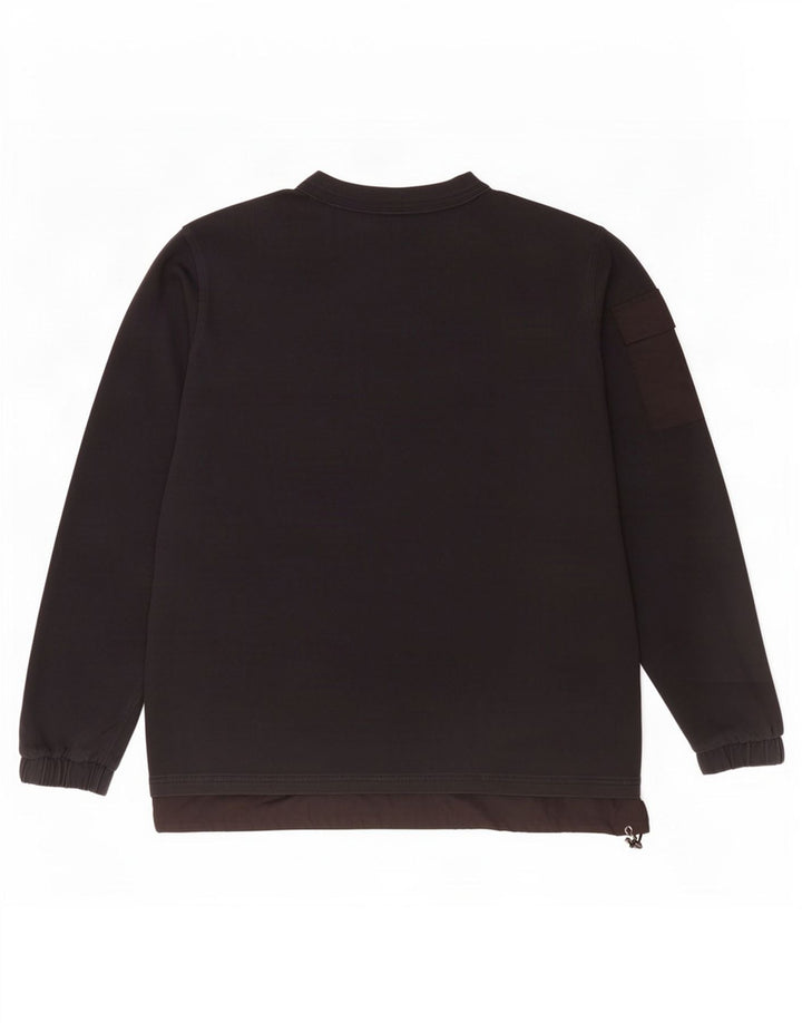 Fila moletom masculino jumper médio algodão preto