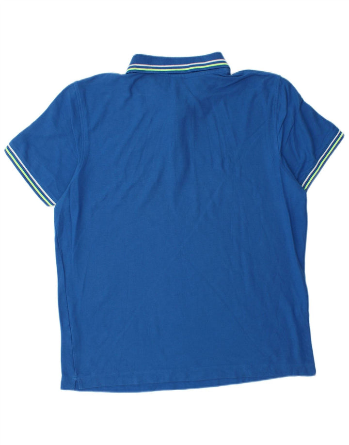 Camisa polo masculina Lotto algodão azul médio