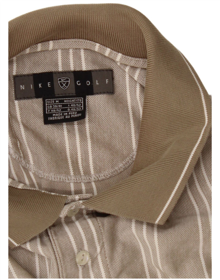 Camisa polo masculina NIKE UK 39/41 médio bege listrado