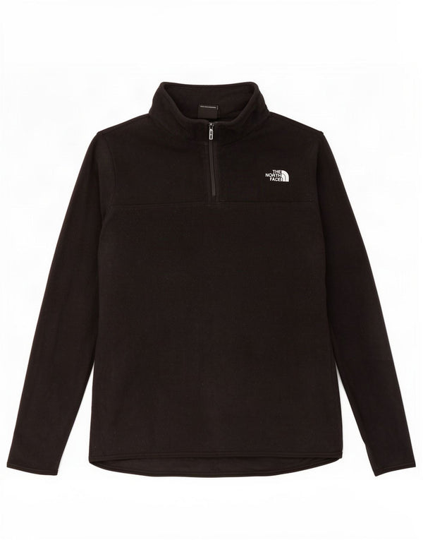 Suéter de lã feminino The North Face com zíper e gola UK 10 pequeno poliéster preto