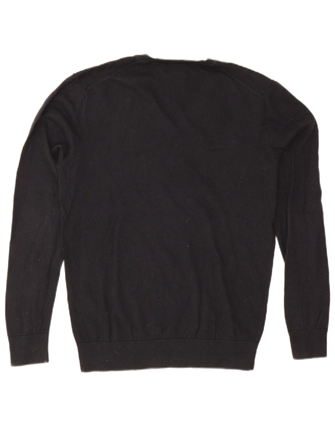 Suéter masculino Zara com decote em V grande algodão preto