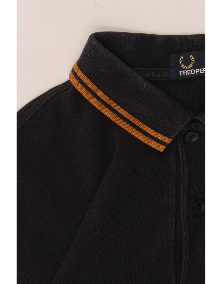 Camisa polo masculina Fred Perry médio algodão azul marinho