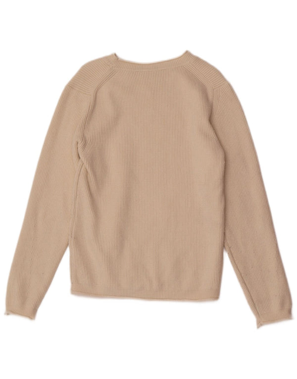 Suéter feminino North Sails com gola redonda Reino Unido 10 pequeno bege viscose
