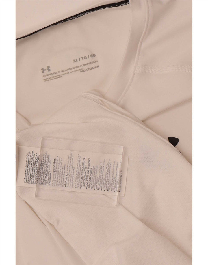 Under Armour Masculino Heat Gear Top Manga Longa XL Poliéster Branco