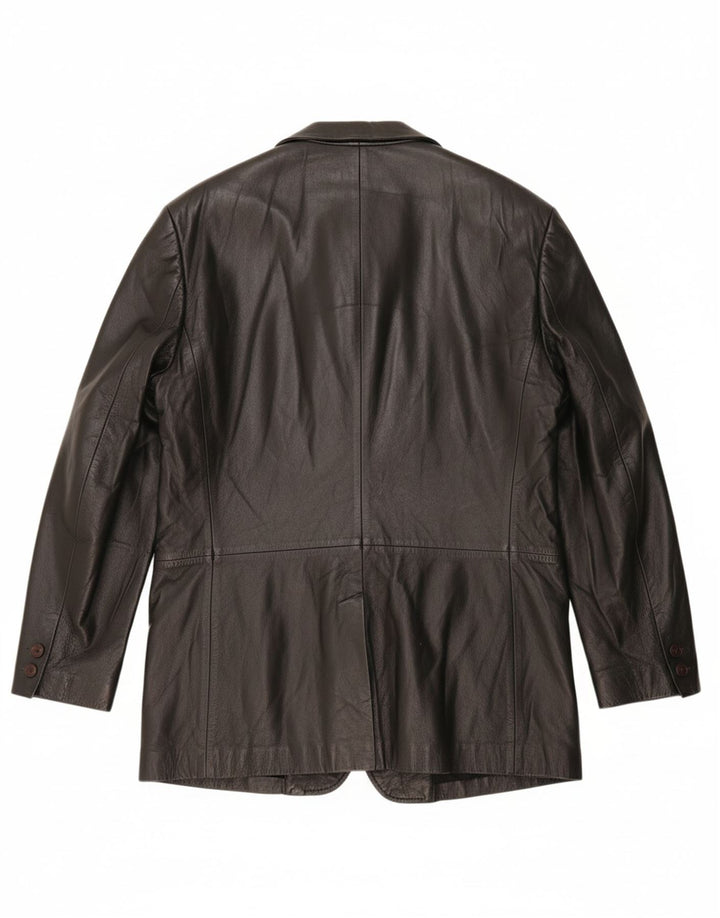 Casaco de couro masculino CONBIPEL UK 40 grande couro preto