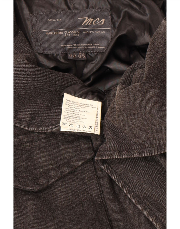 Jaqueta utilitária masculina Marlboro Classics EU 50 grande algodão preto