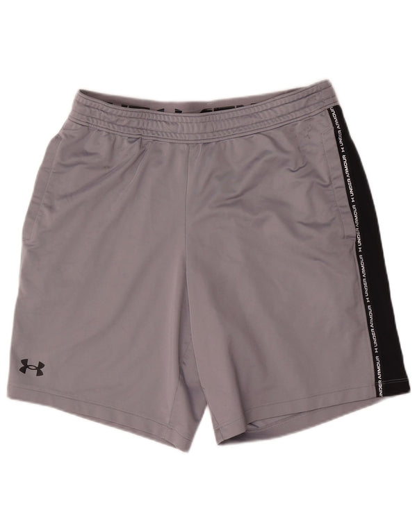 Under Armour Mens Graphic Sport Shorts Grande Cinza Colourblock Poliéster