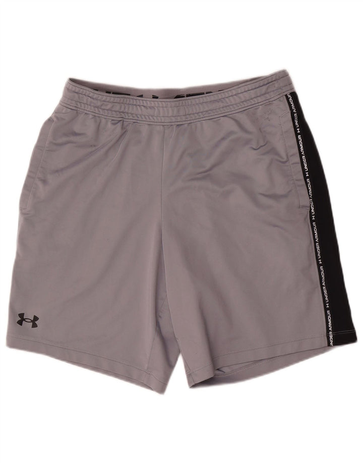 Under Armour Mens Graphic Sport Shorts Grande Cinza Colourblock Poliéster