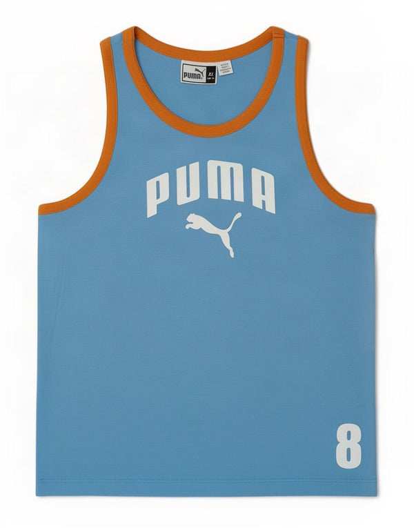 Puma Womens Graphic Vest Top UK 18 XL Azul Colourblock Algodão