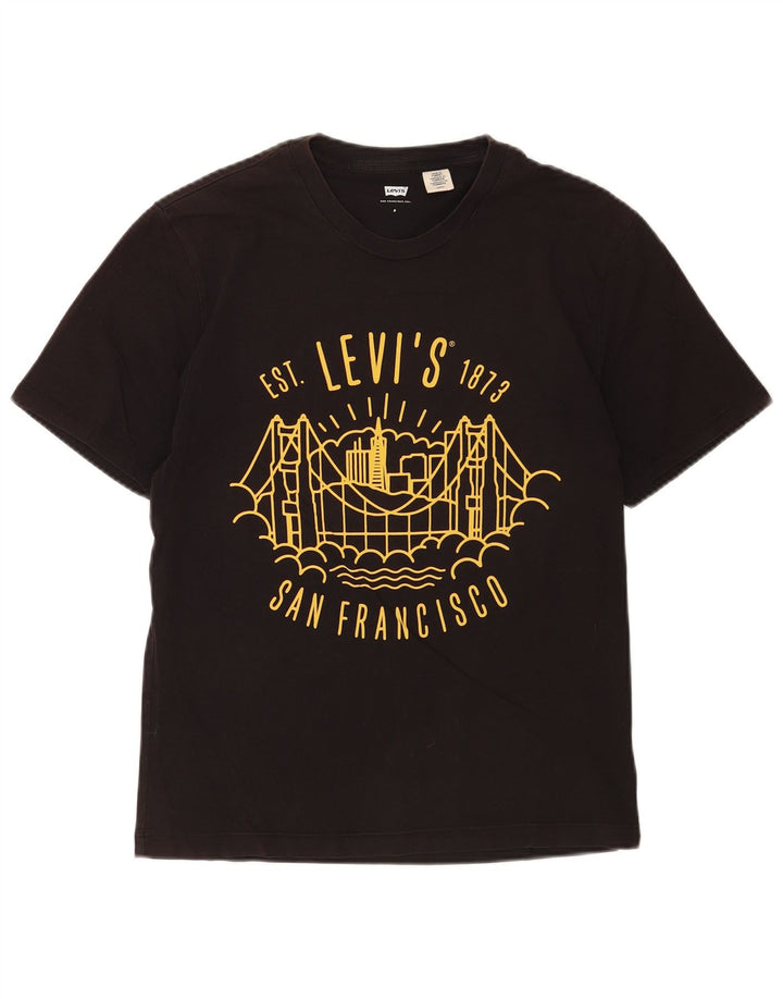 Camiseta masculina Levi's San Francisco Graphic pequena preta