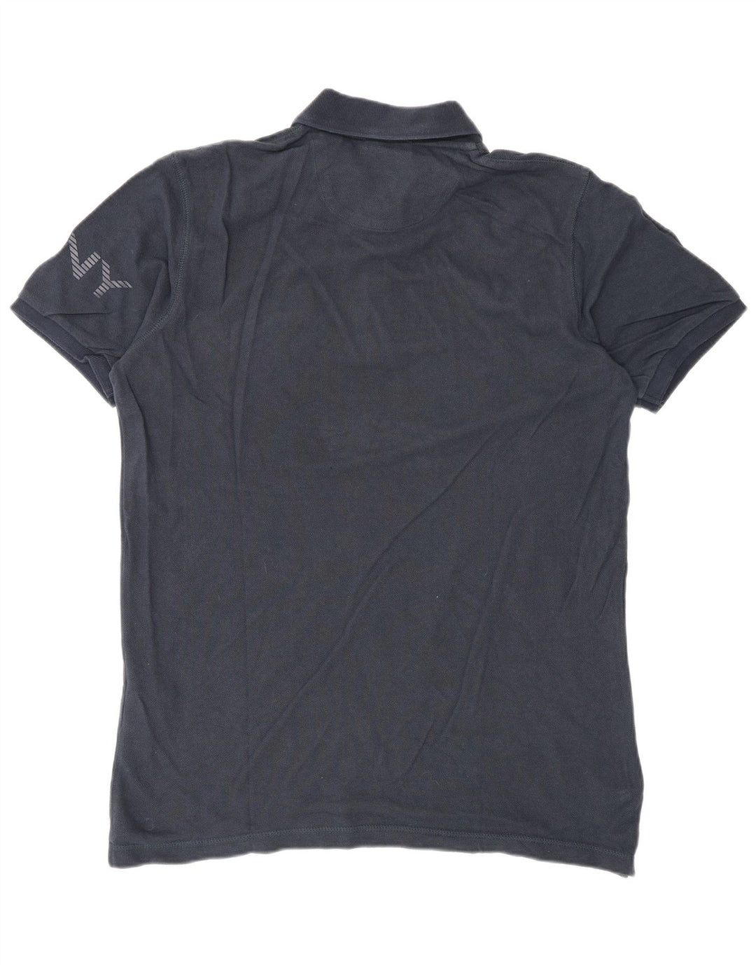 Dkny Camisa polo masculina gráfica pequena algodão azul marinho