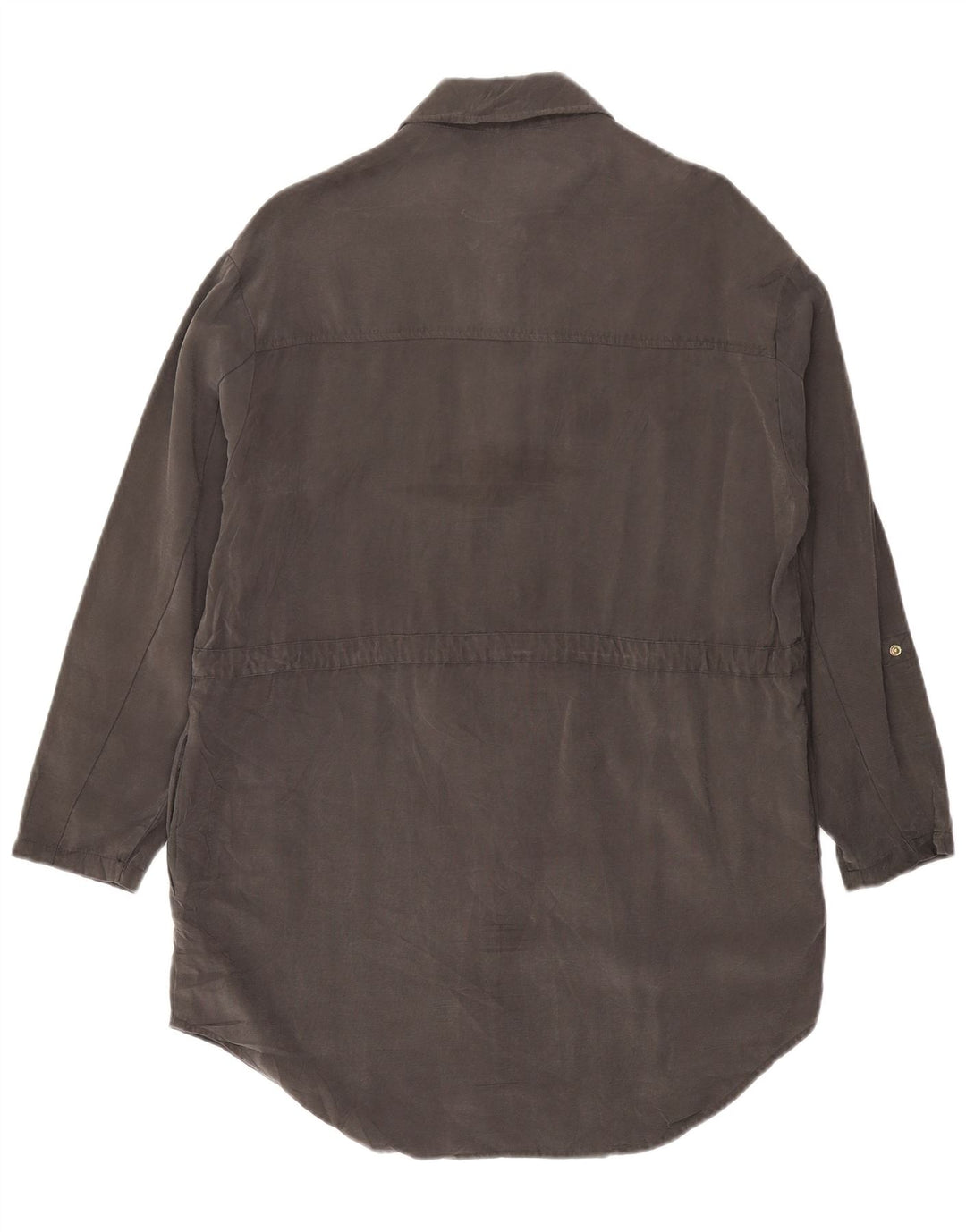 Vestido camisa feminino Zara Reino Unido 14 Viscose cinza médio