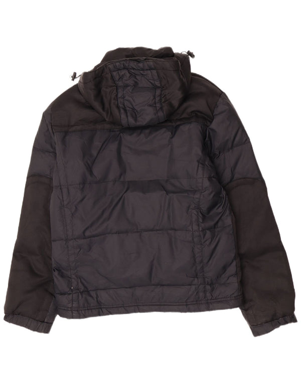 Jaqueta acolchoada com capuz masculina Gas UK 40 grande poliamida azul marinho