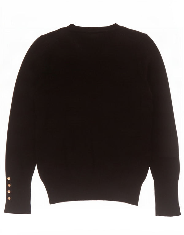 Suéter feminino Zara com gola canoa Reino Unido 8 pequeno preto