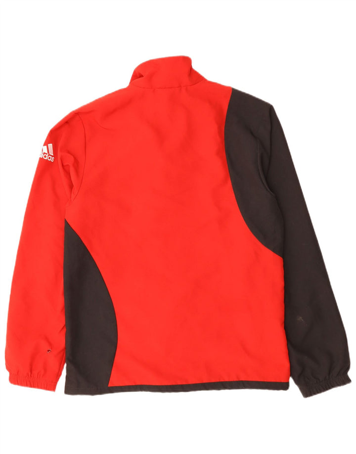 ADIDAS Mens Tracksuit Top Jacket UK 36/38 Pequeno Vermelho Colourblock Poliéster