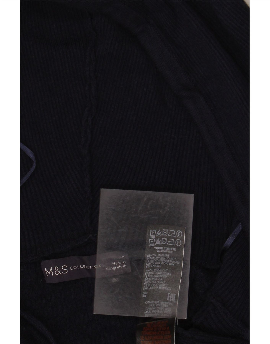 Suéter cardigã feminino folgado MARKS & SPENCER Reino Unido 14 médio azul marinho