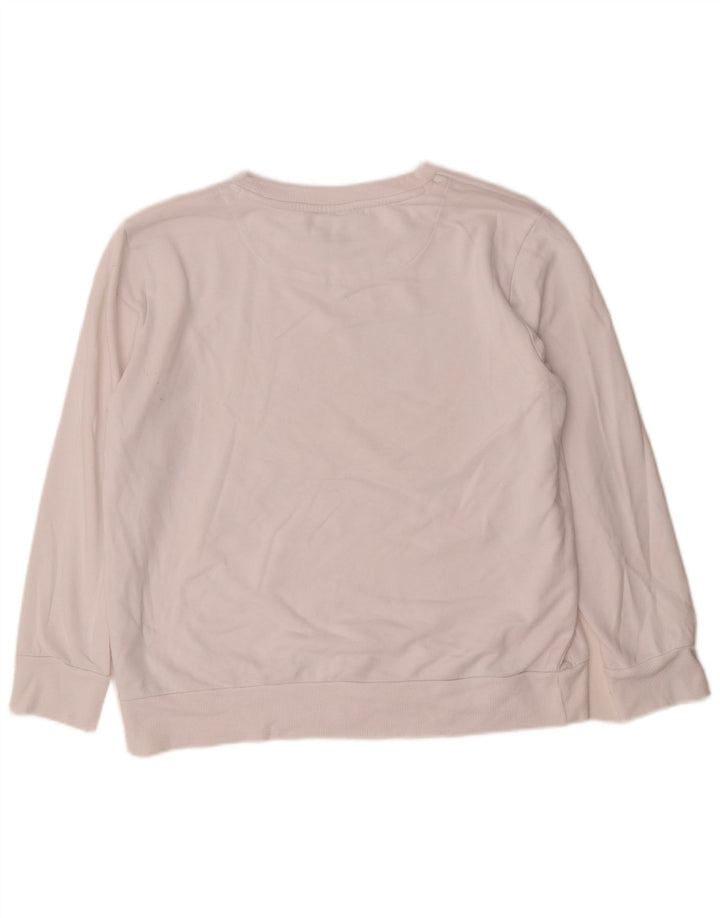 Suéter gráfico feminino Dkny UK 14 algodão branco médio