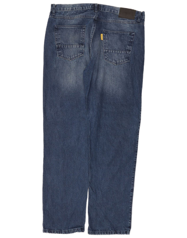 Pierre Cardin Mens Straight Jeans W38 L32 Azul Algodão