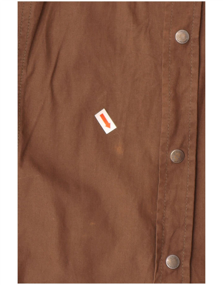 Camisa gráfica masculina Jack & Jones grande algodão marrom