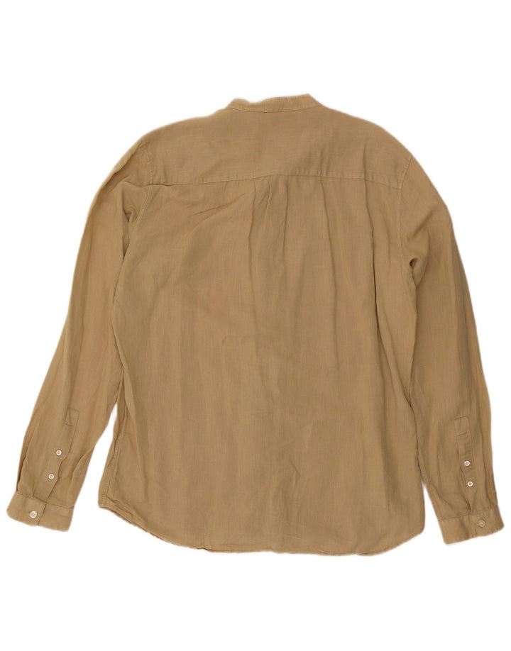 Camisa Rifle Masculina Grande Linho Bege