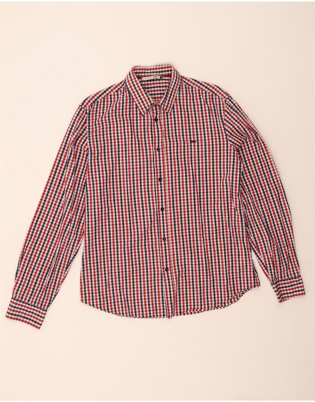 Camisa masculina GAS XL algodão guingão vermelho