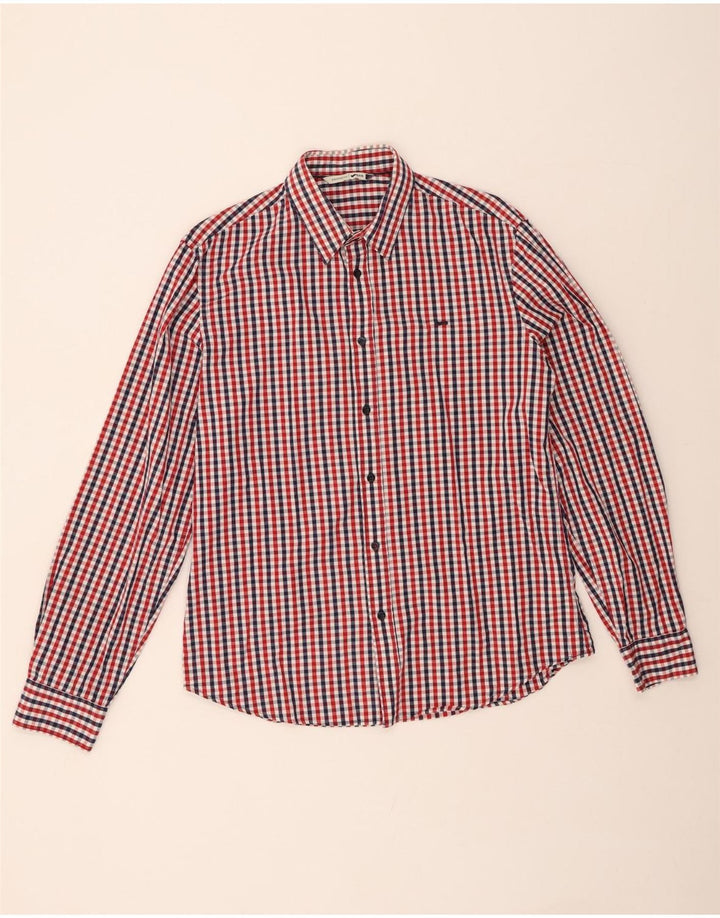 Camisa masculina GAS XL algodão guingão vermelho