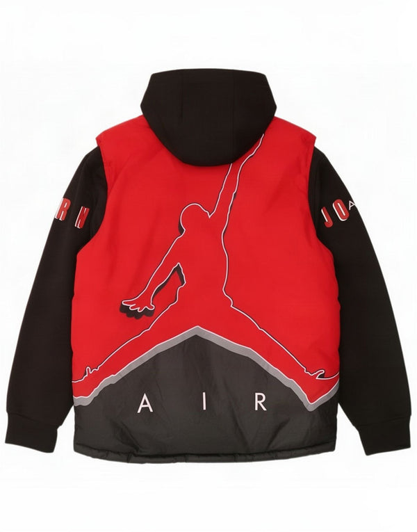 Jordan Boys Graphic Jaqueta acolchoada com capuz 13-14 anos XL Preto Colourblock