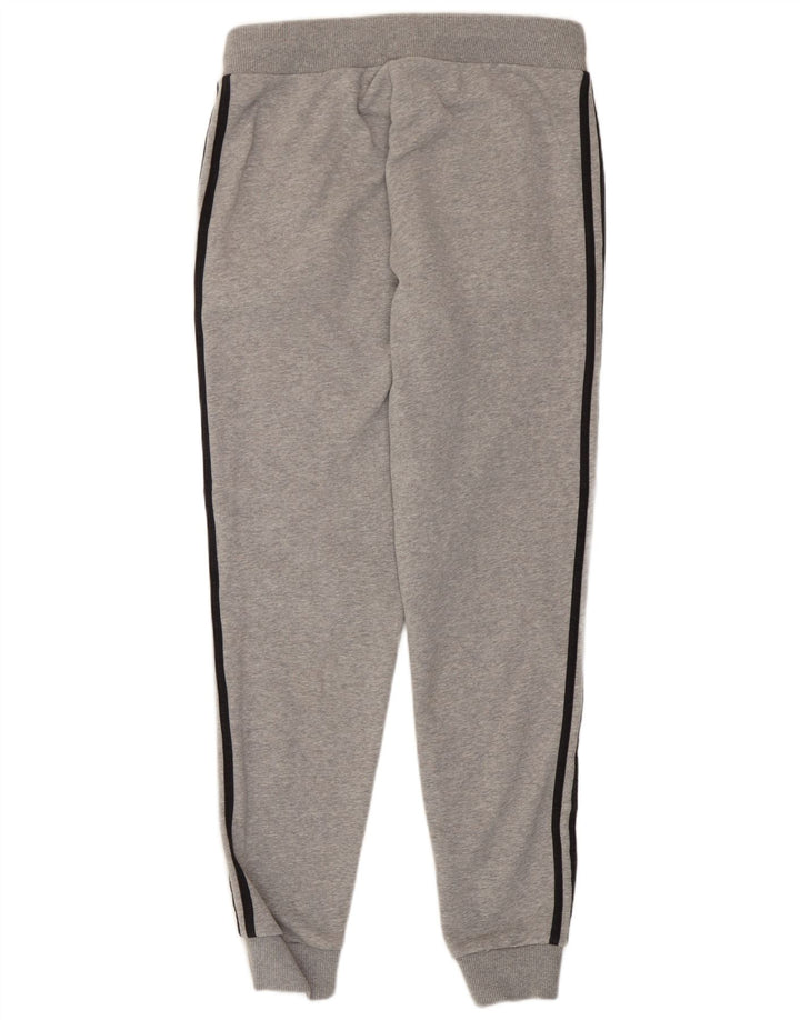 Adidas masculino gráfico calças de treino joggers algodão cinza médio
