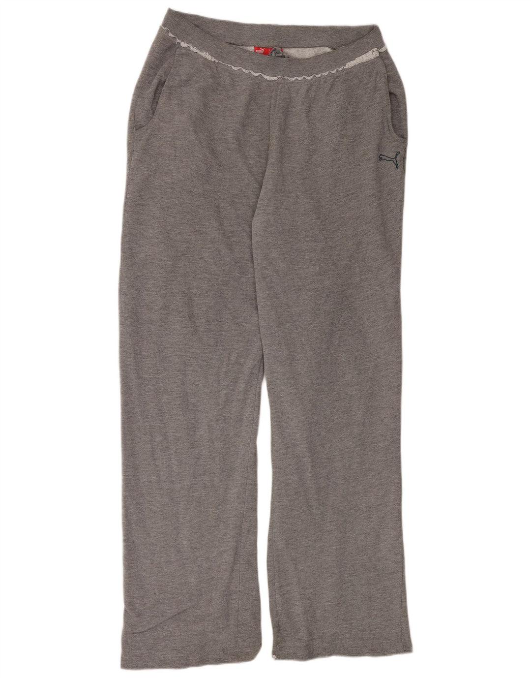 Calça de treino feminina Puma UK 16 grande algodão cinza