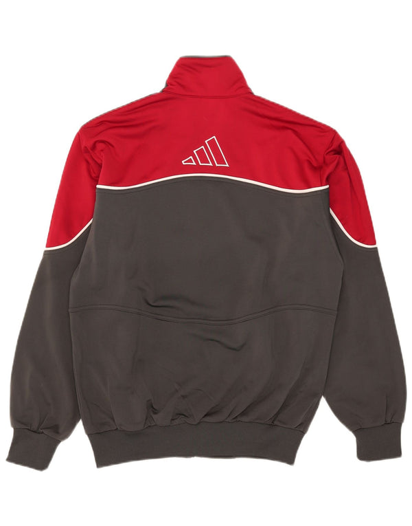 Adidas Meninos Graphic Tracksuit Top Jacket 13-14 Anos Cinza Colorblock