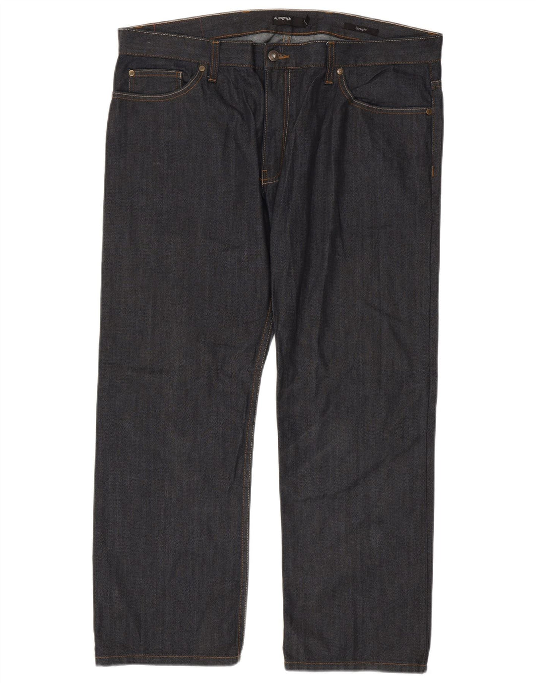 Jeans retos masculinos Marks & Spencer W40 L29 algodão azul marinho