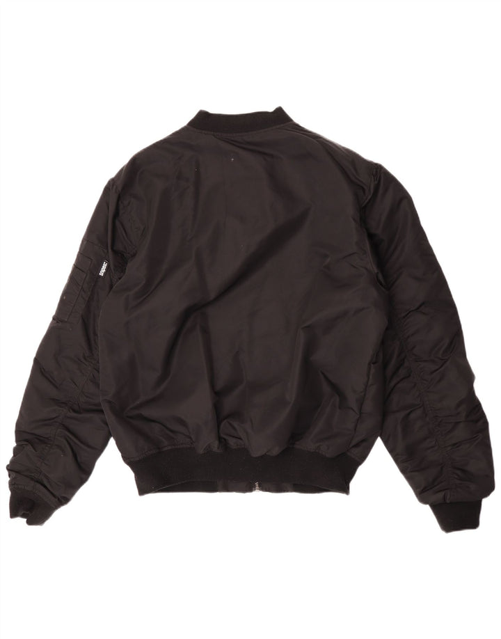Jaqueta masculina Snipes Loose Fit Flight Aviator UK 36 pequena poliamida preta