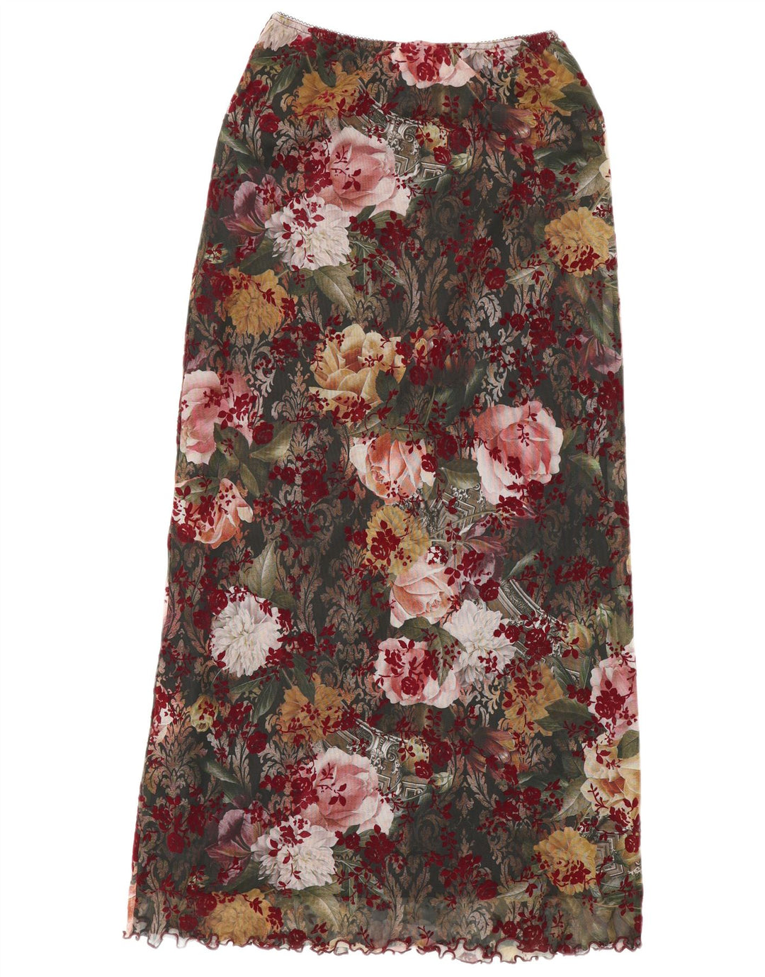Saia maxi feminina Urban Outfitters pequena W26 poliéster floral multicolorido
