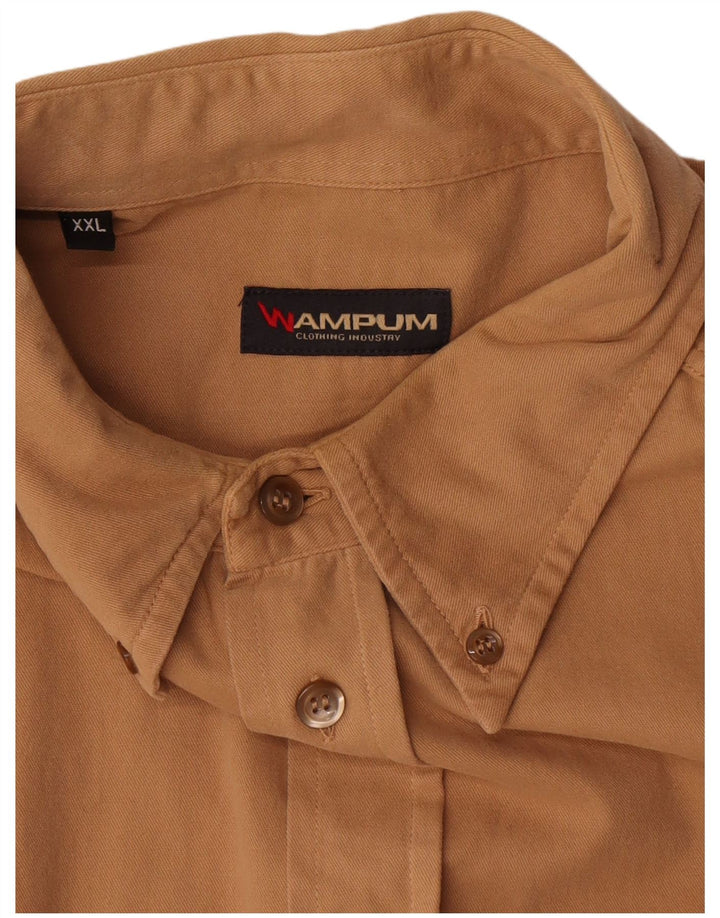 Camisa masculina Wampum 2XL algodão marrom