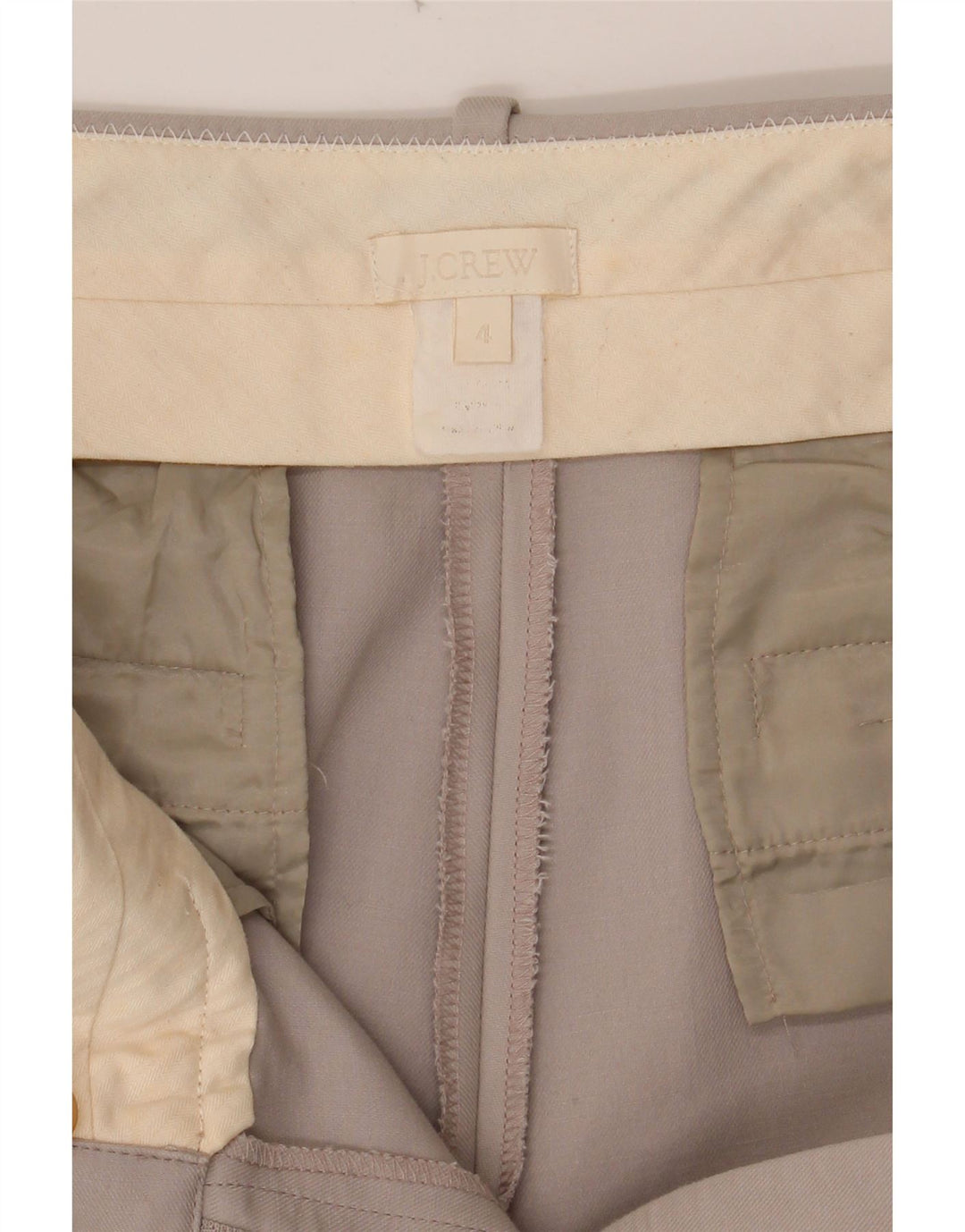 J. CREW Calça Chino Feminina Bootcut EUA 4 Pequeno W28 L32 Cinza